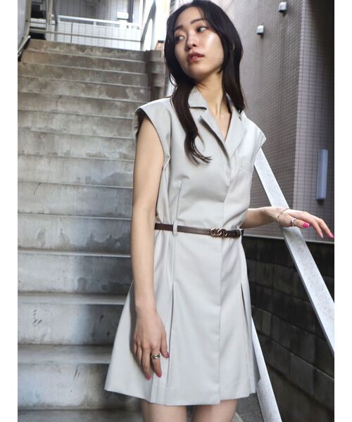 EMODA(エモダ)の「ボックスベストワンピース(ワンピース・レディース・ブラック/ベージュ/アイボリー・FREE)」の13枚目の写真