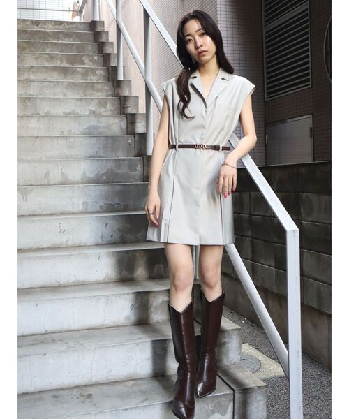 EMODA(エモダ)の「ボックスベストワンピース(ワンピース・レディース・ブラック/ベージュ/アイボリー・FREE)」の9枚目の写真