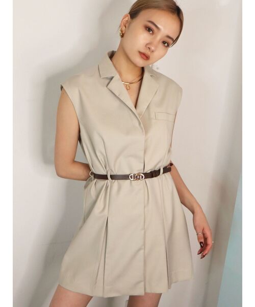 EMODA(エモダ)の「ボックスベストワンピース(ワンピース・レディース・ブラック/ベージュ/アイボリー・FREE)」の16枚目の写真