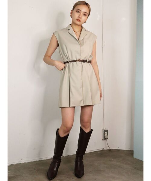 EMODA(エモダ)の「ボックスベストワンピース(ワンピース・レディース・ブラック/ベージュ/アイボリー・FREE)」の18枚目の写真