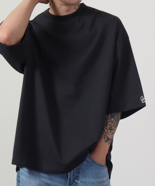 Sunny Smith(サニースミス)の「Sunnysmith 11.6ウルトラヘビーオンス Heavy Smith ロゴ刺繍 Tシャツ 半袖(Tシャツ/カットソー・メンズ・オフホワイト/チャコールグレー/ネイビー/グリーン・F)」の2枚目の写真