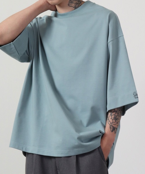 Sunny Smith(サニースミス)の「Sunnysmith 11.6ウルトラヘビーオンス Heavy Smith ロゴ刺繍 Tシャツ 半袖(Tシャツ/カットソー・メンズ・オフホワイト/チャコールグレー/ネイビー/グリーン・F)」の9枚目の写真