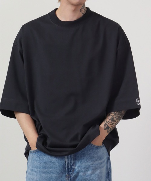 Sunny Smith(サニースミス)の「Sunnysmith 11.6ウルトラヘビーオンス Heavy Smith ロゴ刺繍 Tシャツ 半袖(Tシャツ/カットソー・メンズ・オフホワイト/チャコールグレー/ネイビー/グリーン・F)」の14枚目の写真