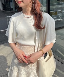 one after another NICE CLAUP | 大人ガーリーなオフィススタイルにも。ケープ付きニット(ニット/セーター)
