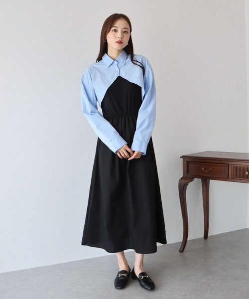 BLUEEAST（ブルーイースト）の「クロップドボレロシャツ（シャツ/ブラウス・レディース・ホワイト/ブラック/ブルー・MEDIUM）」の18枚目の写真