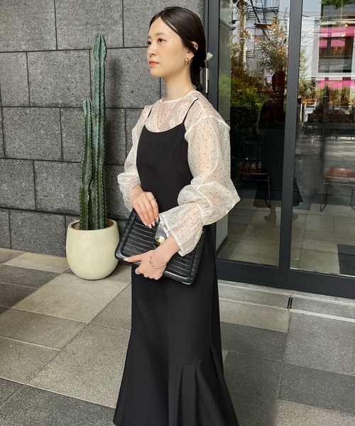 one after another NICE CLAUP(ワンアフターアナザーナイスクラップ)の「【one-piece collection】2wayボレロ×キャミワンピースセット(ワンピース・レディース・アイボリー/ブラック/ベージュ・FREE)」の14枚目の写真