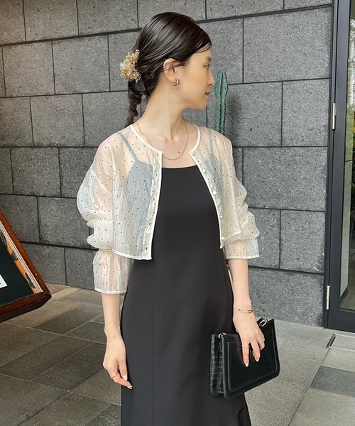 one after another NICE CLAUP(ワンアフターアナザーナイスクラップ)の「【one-piece collection】2wayボレロ×キャミワンピースセット(ワンピース・レディース・アイボリー/ブラック/ベージュ・FREE)」の20枚目の写真