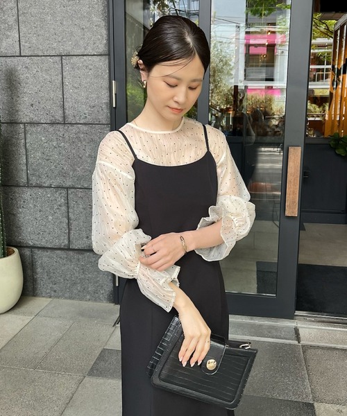 one after another NICE CLAUP(ワンアフターアナザーナイスクラップ)の「【one-piece collection】2wayボレロ×キャミワンピースセット(ワンピース・レディース・アイボリー/ブラック/ベージュ・FREE)」の15枚目の写真