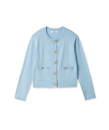 金ボタンカーディガン