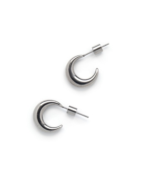 colleca la（コレカラ）の「[stainless]ステンレス・クレセントフープピアス〈金属アレルギー対応〉（ピアス（両耳用）・レディース・シルバー/ゴールド・ﾌﾘ-）」の3枚目の写真