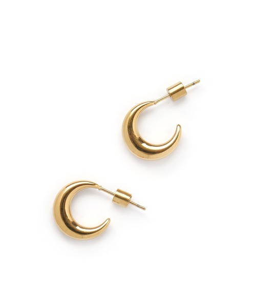 colleca la（コレカラ）の「[stainless]ステンレス・クレセントフープピアス〈金属アレルギー対応〉（ピアス（両耳用）・レディース・シルバー/ゴールド・ﾌﾘ-）」の8枚目の写真