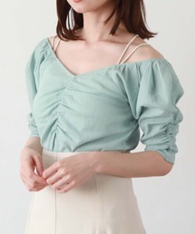 2wayギャザー楊柳カットTOPS