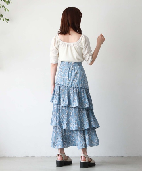 archives(アルシーヴ)の「2wayギャザー楊柳カットTOPS(Tシャツ/カットソー・レディース・オフホワイト/ブラック/アイボリー/グリーン・MEDIUM)」の18枚目の写真