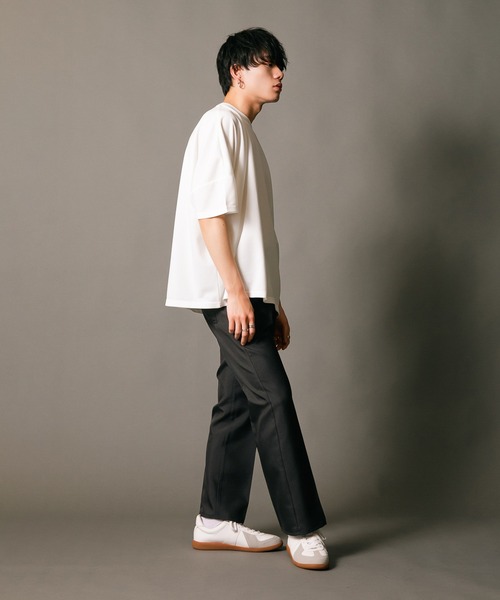 Blue Standard （ブルースタンダード）の「【BLUE STANDARD/ブルースタンダード】接触冷感 　ポリトロセミフレアパンツ センタープレス　スラックス ブーツカット　ウエストゴム入り（スラックス・メンズ・ブラック/ブラウン/チャコールグレー・SMALL/LARGE/MEDIUM/X-LARGE）」の13枚目の写真