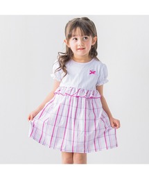 BeBe | BeBe/【お揃い】チェック柄ドッキングワンピース(80~140cm)(ワンピース)