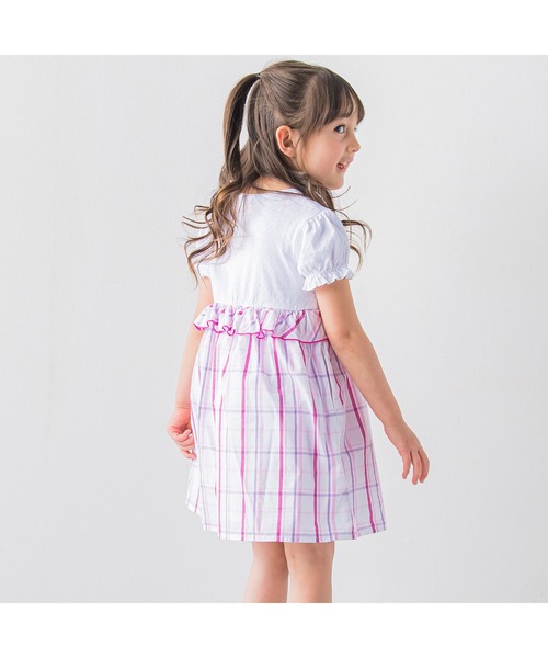 BeBe(ベベ)の「BeBe/【お揃い】チェック柄ドッキングワンピース(80~140cm)(ワンピース・キッズ・ピンク系その他/ブルー系その他・130/140/100/90/80/120/110)」の18枚目の写真
