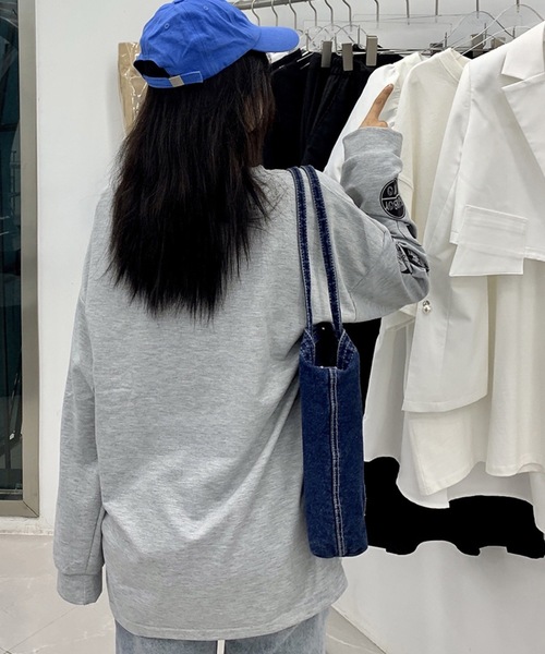 DiamondHearts（ダイヤモンドハーツ）の「アシンメトリーデザインロングTシャツ（Tシャツ/カットソー・レディース・ブラック/ホワイト/グレー・FREE）」の15枚目の写真