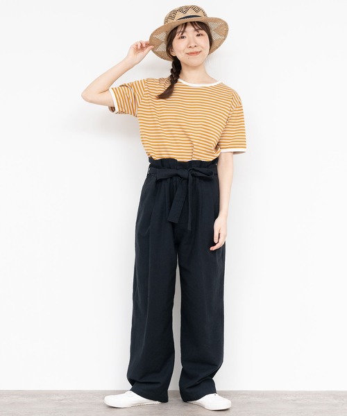 PAR ICI（パーリッシィ）の「コットンリネン ウエストリボンボリュームパンツ（その他パンツ・レディース・ブラック/ベージュ・FREE）」の8枚目の写真