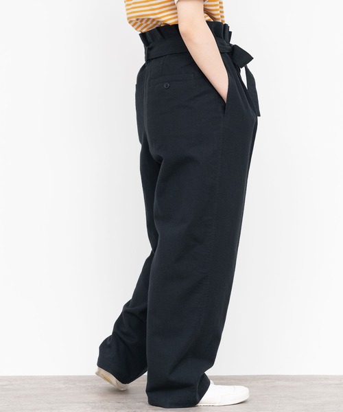 PAR ICI（パーリッシィ）の「コットンリネン ウエストリボンボリュームパンツ（その他パンツ・レディース・ブラック/ベージュ・FREE）」の5枚目の写真