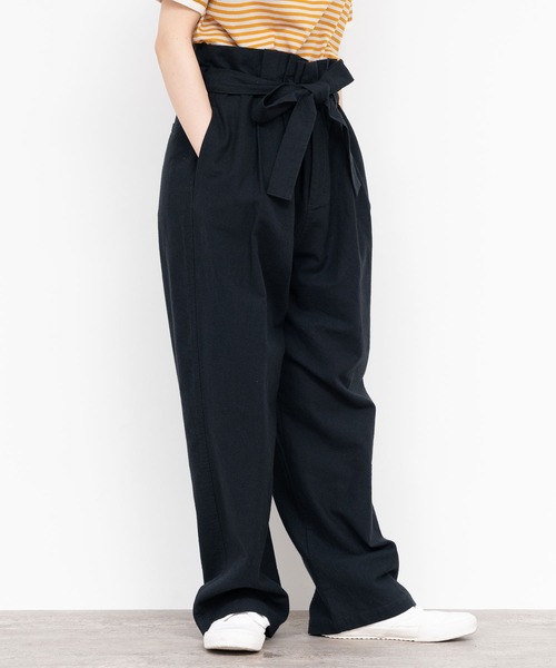 PAR ICI（パーリッシィ）の「コットンリネン ウエストリボンボリュームパンツ（その他パンツ・レディース・ブラック/ベージュ・FREE）」の6枚目の写真