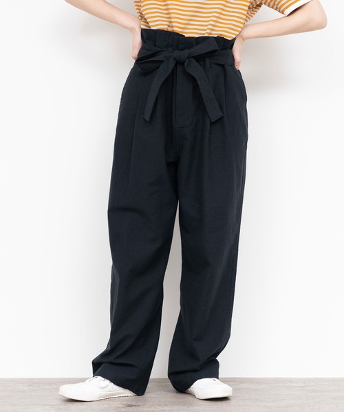 PAR ICI（パーリッシィ）の「コットンリネン ウエストリボンボリュームパンツ（その他パンツ・レディース・ブラック/ベージュ・FREE）」の4枚目の写真