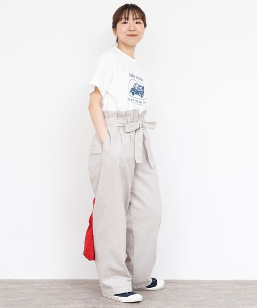 PAR ICI（パーリッシィ）の「コットンリネン ウエストリボンボリュームパンツ（その他パンツ・レディース・ブラック/ベージュ・FREE）」の18枚目の写真