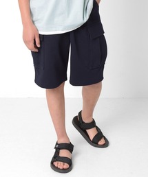 GLAZOS | スムース・ワイドカーゴハーフパンツ(カーゴパンツ)