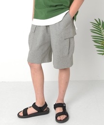 GLAZOS | スムース・ワイドカーゴハーフパンツ(カーゴパンツ)