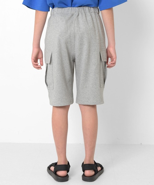 GLAZOS（グラソス）の「スムース・ワイドカーゴハーフパンツ（カーゴパンツ・キッズ・ネイビー/グレー・160cm/140cm/150cm/170cm）」の7枚目の写真