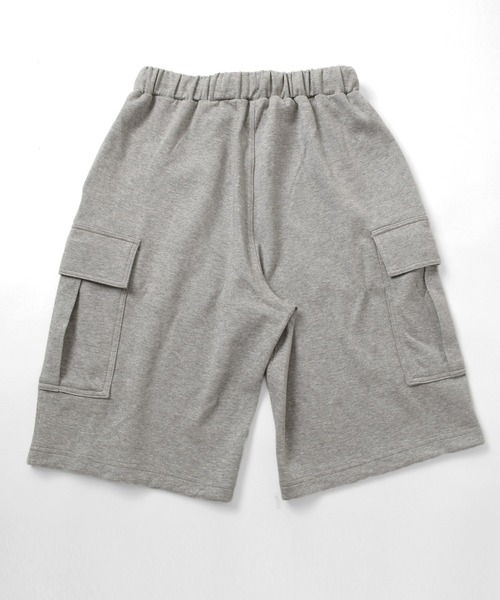 GLAZOS（グラソス）の「スムース・ワイドカーゴハーフパンツ（カーゴパンツ・キッズ・ネイビー/グレー・160cm/140cm/150cm/170cm）」の8枚目の写真