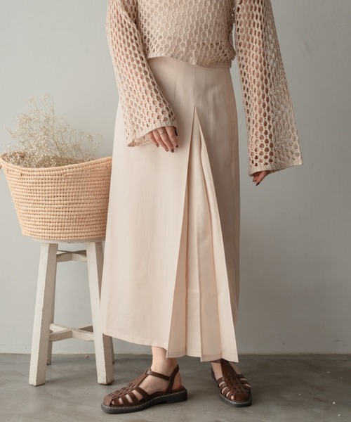 Ambre Ciel（アンブルシエル）の「タックナロースリットスカート／【WEB/EC限定商品】（スカート・レディース・ブラック/アイボリー・FREE）」の6枚目の写真