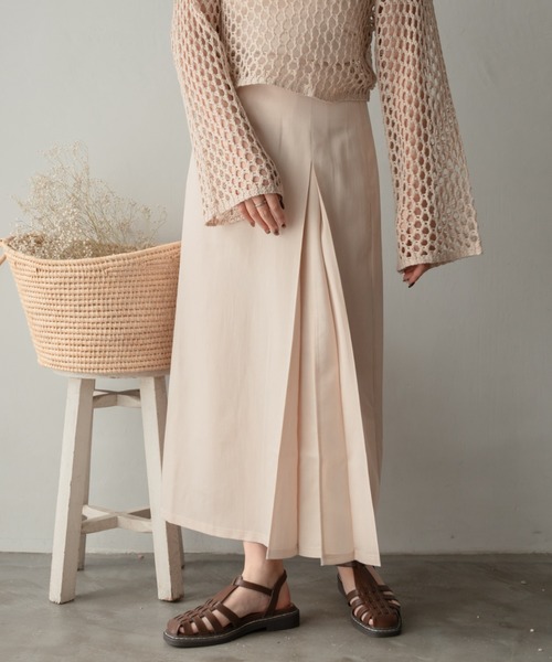 Ambre Ciel（アンブルシエル）の「タックナロースリットスカート／【WEB/EC限定商品】（スカート・レディース・ブラック/アイボリー・FREE）」の11枚目の写真