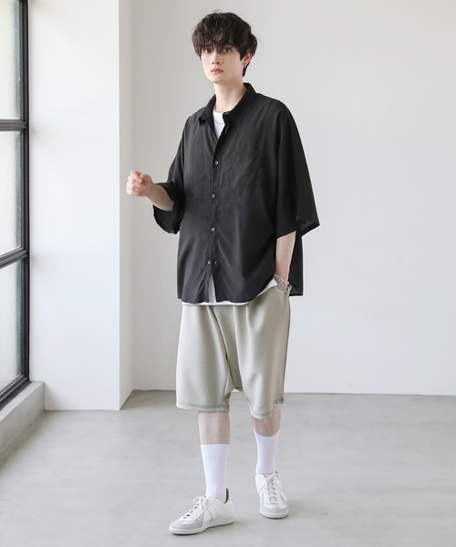 MASU バギースラックス　イージーパンツ MinoriTY】落ち感ワイドパンツ ワイドシルエット 極太スラックス