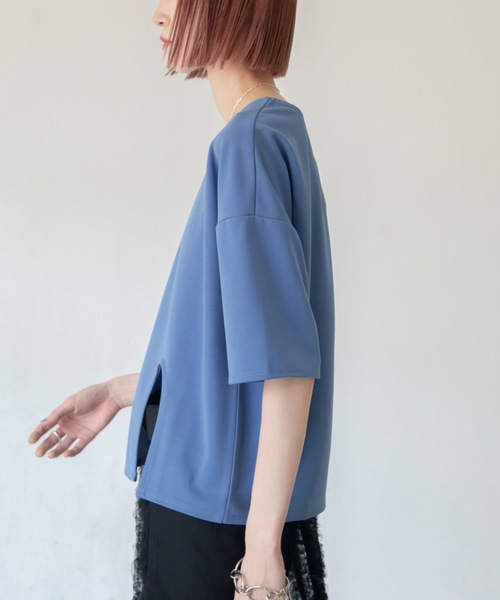 VACANCY(ヴァカンシー)の「スキンアウトカットソー(Tシャツ/カットソー・レディース・ブラック/ブルー・FREE)」の4枚目の写真