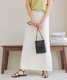 バックスリット ニット ロングスカート Aラインスカート