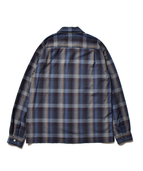 トップス MINEDENIM TWN Check Open Collar L/S SH MINEDENIM(マインデニム) - TWN Check Open Collar L/S SH – Area