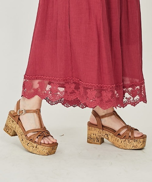 ピンク ストラップサンダル ジルスチュアート シュー JILLSTUART shoe トラックソール