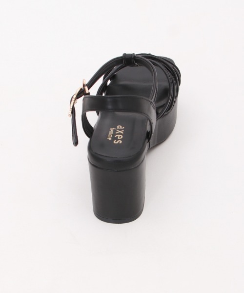 axes femme(アクシーズファム)の「パイピングストラップサンダル(サンダル・レディース・キナリ/ブラウン/ブラック・MEDIUM/LARGE)」の16枚目の写真
