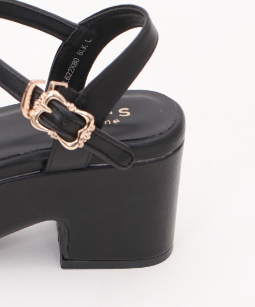 axes femme(アクシーズファム)の「パイピングストラップサンダル(サンダル・レディース・キナリ/ブラウン/ブラック・MEDIUM/LARGE)」の18枚目の写真