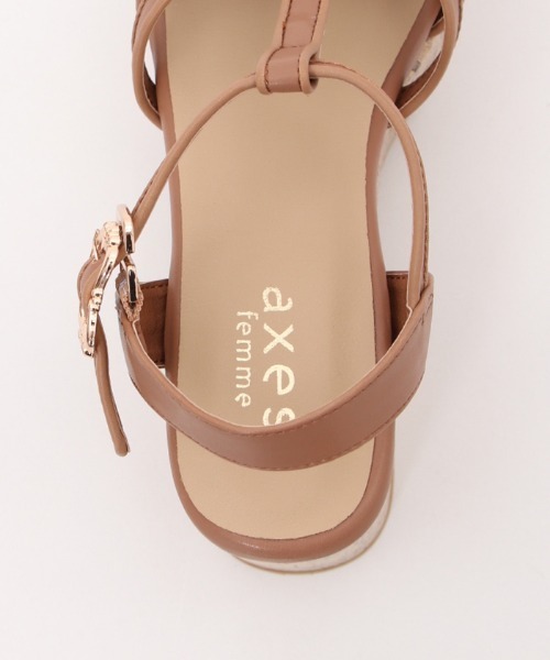 axes femme(アクシーズファム)の「パイピングストラップサンダル(サンダル・レディース・キナリ/ブラウン/ブラック・MEDIUM/LARGE)」の10枚目の写真
