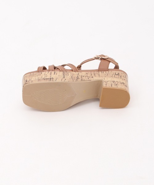 axes femme(アクシーズファム)の「パイピングストラップサンダル(サンダル・レディース・キナリ/ブラウン/ブラック・MEDIUM/LARGE)」の11枚目の写真