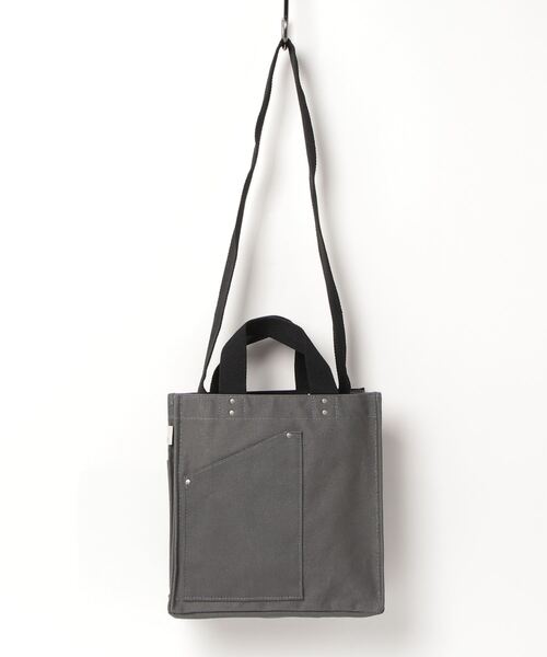 ROOTOTE(ルートート)の「ROOTOTE スクエアキャンバス2WAYミニトートバッグ(トートバッグ・メンズ・ブルー/セージグリーン/ダークグレー・FREE)」の4枚目の写真
