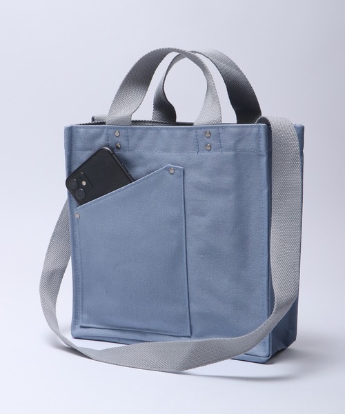 ROOTOTE(ルートート)の「ROOTOTE スクエアキャンバス2WAYミニトートバッグ(トートバッグ・メンズ・ブルー/セージグリーン/ダークグレー・FREE)」の16枚目の写真