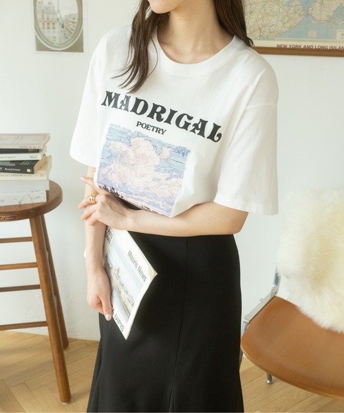Ada.(エイダ)の「イラストプリントTシャツ(Tシャツ/カットソー・レディース・ブラック/ホワイト・FREE)」の5枚目の写真
