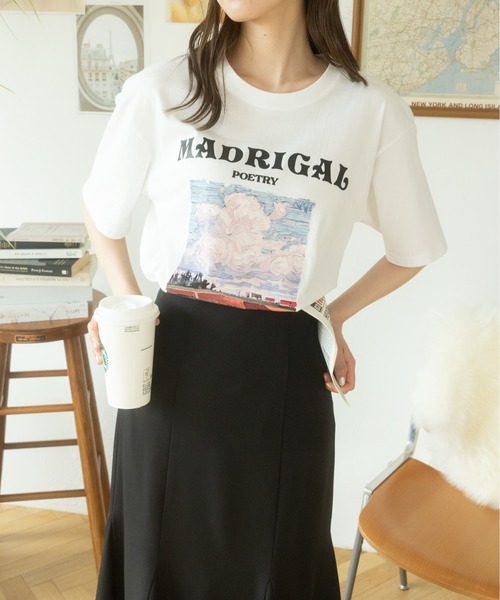 Ada.(エイダ)の「イラストプリントTシャツ(Tシャツ/カットソー・レディース・ブラック/ホワイト・FREE)」の7枚目の写真