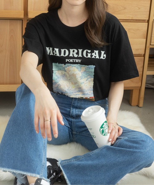 Ada.(エイダ)の「イラストプリントTシャツ(Tシャツ/カットソー・レディース・ブラック/ホワイト・FREE)」の13枚目の写真