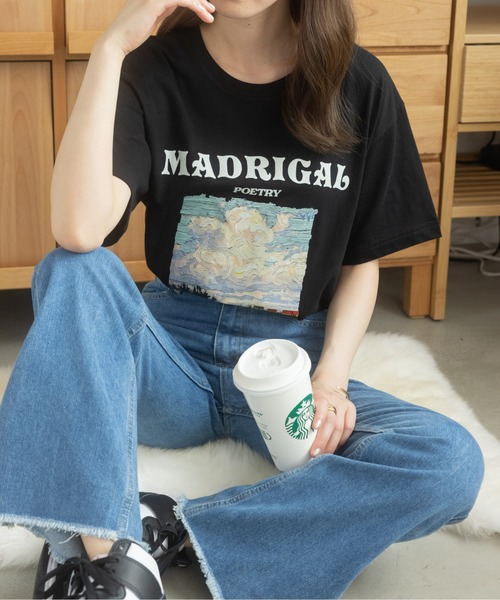 Ada.(エイダ)の「イラストプリントTシャツ(Tシャツ/カットソー・レディース・ブラック/ホワイト・FREE)」の14枚目の写真