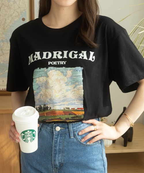 Ada.(エイダ)の「イラストプリントTシャツ(Tシャツ/カットソー・レディース・ブラック/ホワイト・FREE)」の15枚目の写真