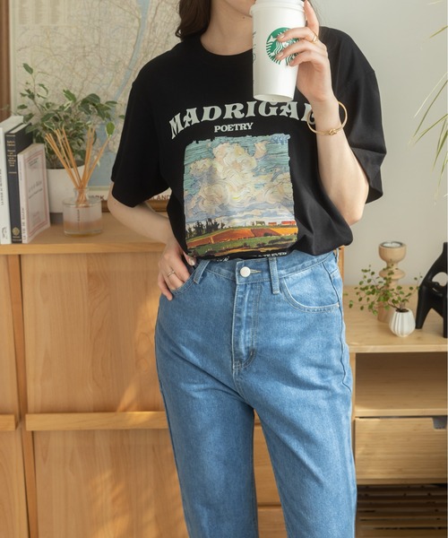 Ada.(エイダ)の「イラストプリントTシャツ(Tシャツ/カットソー・レディース・ブラック/ホワイト・FREE)」の17枚目の写真