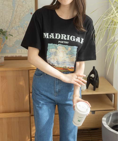 Ada.(エイダ)の「イラストプリントTシャツ(Tシャツ/カットソー・レディース・ブラック/ホワイト・FREE)」の19枚目の写真